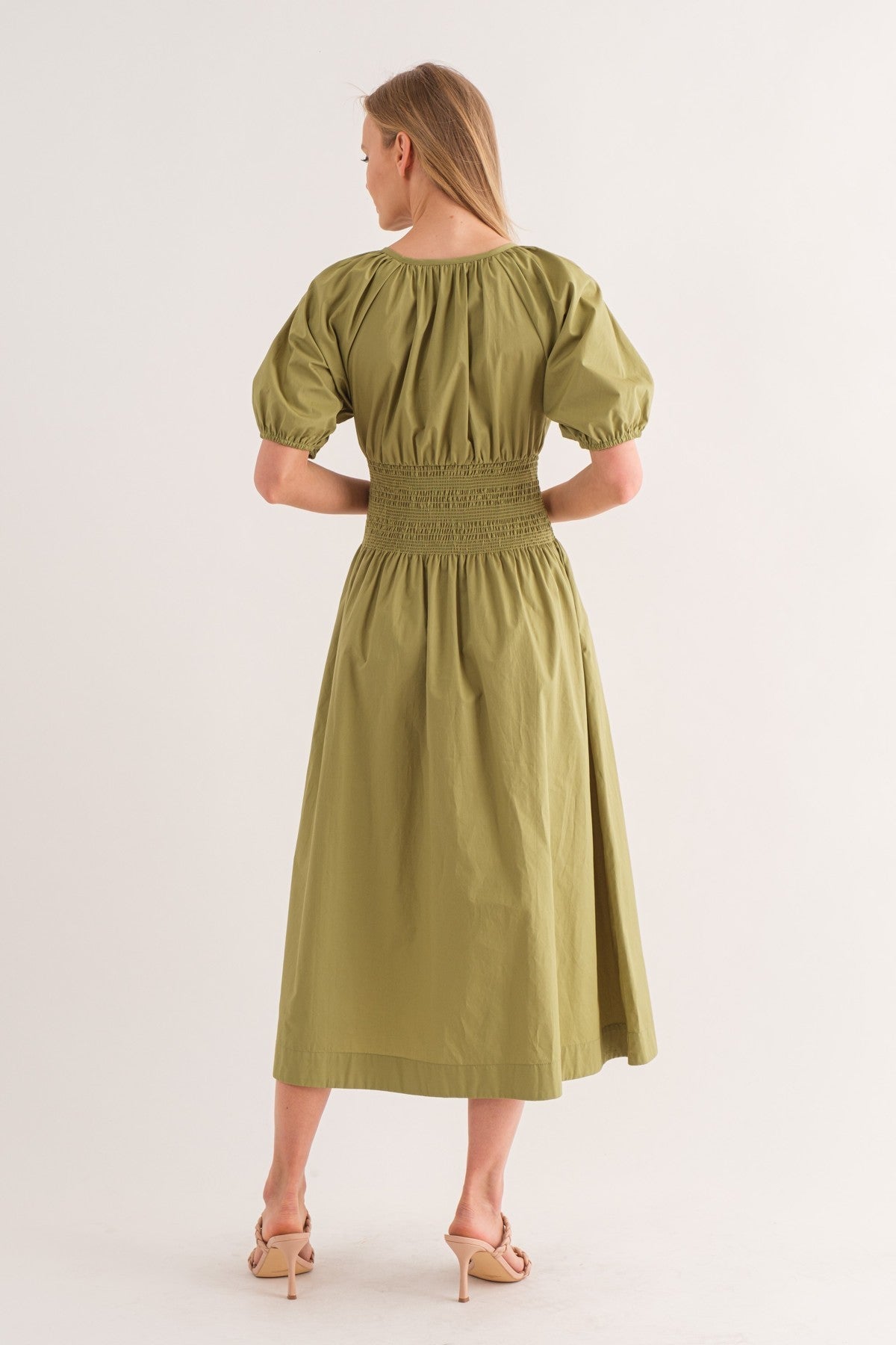 Midi olive dress