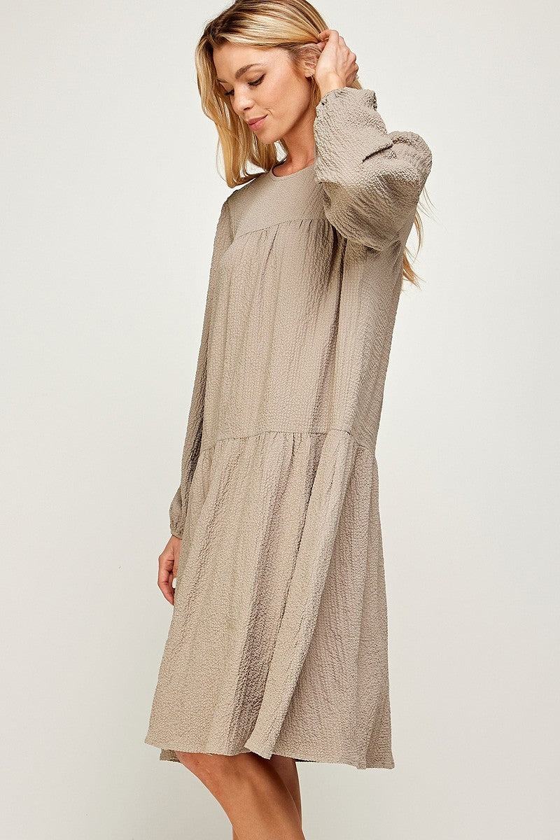 Neutral modest dress