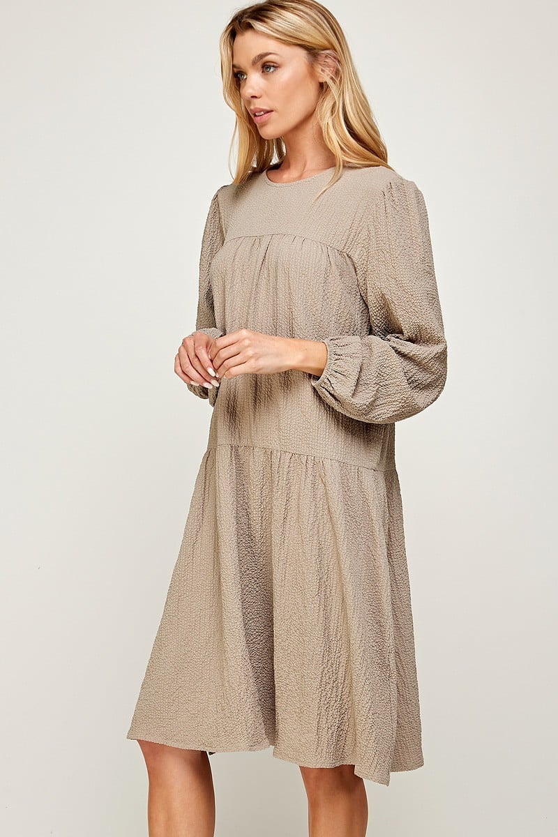 Taupe modest dress