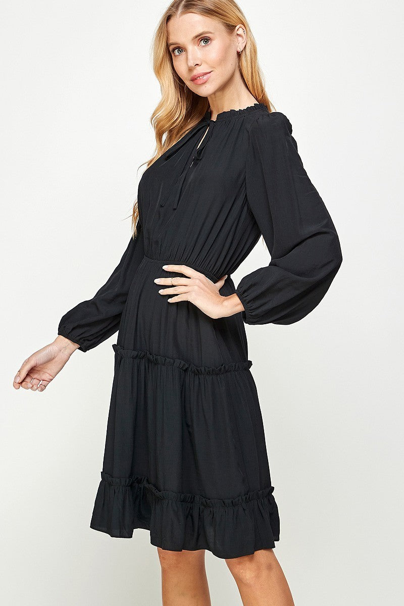 Flair modest black dress