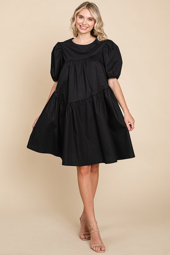 Modest black knee length skirt 